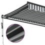 Toldo retráctil automático gris antracita y blanco 600x350 cm de , Toldos - Ref: Foro24-3215822, Precio: 736,97 €, Descuento: %