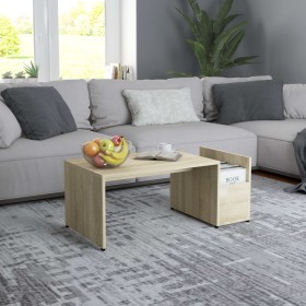 Mesa de centro madera contrachapada color roble 90x45x35 cm de , Mesas de centro - Ref: Foro24-802924, Precio: 35,99 €, Descu...