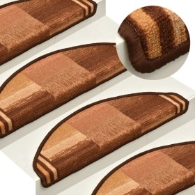 Self-adhesive stair mat 15 pcs brown 65x21x4 cm by vidaXL, Stair mats - Ref: Foro24-322413, Price: 71,91 €, Discount: %