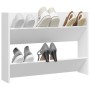 White plywood wall-mounted shoe rack 80x18x60 cm by , Shoe racks and shoe organizers - Ref: Foro24-806741, Price: 31,31 €, Di...