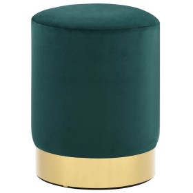 Dark green velvet and gold stool by , Folding stools and chairs - Ref: Foro24-249832, Price: 43,22 €, Discount: %