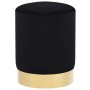 Taburete de terciopelo negro y dorado de , Taburetes y sillas plegables - Ref: Foro24-249839, Precio: 42,24 €, Descuento: %