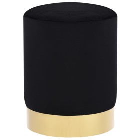 Black and gold velvet stool by , Folding stools and chairs - Ref: Foro24-249839, Price: 34,99 €, Discount: %