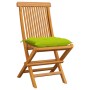 Garden chairs 6 units bright green cushions teak wood by , Garden chairs - Ref: Foro24-3065616, Price: 389,98 €, Discount: %