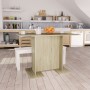 Dining table made of oak veneer plywood in Sonoma oak color, measuring 110x60x75cm. by , Kitchen and dining tables - Ref: For...