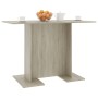 Dining table made of oak veneer plywood in Sonoma oak color, measuring 110x60x75cm. by , Kitchen and dining tables - Ref: For...