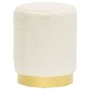 Round white plush stool by , Folding stools and chairs - Ref: Foro24-340248, Price: 42,62 €, Discount: %