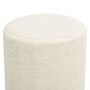 Round white plush stool by , Folding stools and chairs - Ref: Foro24-340248, Price: 42,62 €, Discount: %