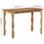 Solid recycled wood dining table 110x52x76 cm by , Kitchen and dining tables - Ref: Foro24-354996, Price: 184,33 €, Discount: %