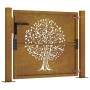 Corten steel garden gate with tree design 105x80 cm by , garden gates - Ref: Foro24-153160, Price: 162,10 €, Discount: %