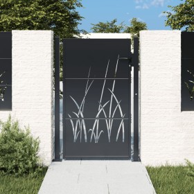 Puerta de jardín acero gris antracita diseño hierba 105x155 cm de , Puertas de jardín - Ref: Foro24-153169, Precio: 286,65 €,...