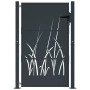 Puerta de jardín acero gris antracita diseño hierba 105x155 cm de , Puertas de jardín - Ref: Foro24-153169, Precio: 335,47 €,...