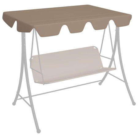 Spare canopy for garden swing in gray taupe 150/130x105/70 cm by , Covers for tents and gazebos - Ref: Foro24-312102, Price: ...