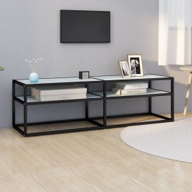 Mueble de TV vidrio templado color mármol blanco 140x40x40,5 cm de , Muebles TV - Ref: Foro24-331716, Precio: 107,09 €, Descu...