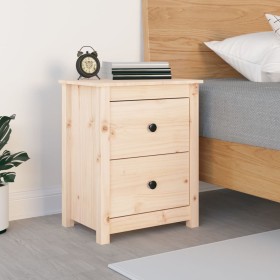 Solid pine wood bedside table 50x35x61.5 cm