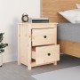 Solid pine wood bedside table 50x35x61.5 cm by , Nightstands - Ref: Foro24-813679, Price: 61,93 €, Discount: %