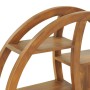 Yin Yang solid teak wood shelf 80x17.5x80 cm by , Shelves and shelves - Ref: Foro24-320771, Price: 173,08 €, Discount: %