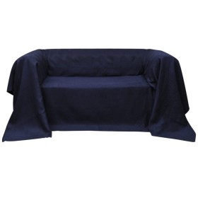 Navy blue cover for a micro-suede sofa, 270 x 350 cm by , Covers - Ref: Foro24-130900, Price: 25,77 €, Discount: %