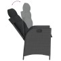 3-teiliges Garten-Esszimmer-Set mit Kissen synthetisches Rattan schwarz von , Gartensets - Ref: Foro24-3213067, Preis: 330,64...