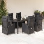 7-piece garden dining set with black synthetic rattan cushions by , Garden sets - Ref: Foro24-3213073, Price: 976,17 €, Disco...