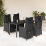 5-piece garden furniture set with black synthetic rattan cushions by , Garden sets - Ref: Foro24-3213188, Price: 660,97 €, Di...