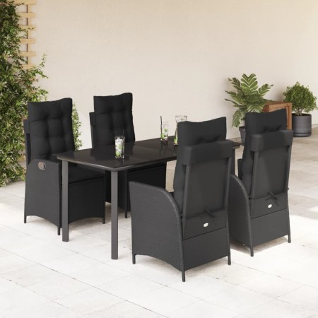 5-teiliges Gartenmöbel-Set mit Kissen synthetisches Rattan schwarz von , Gartensets - Ref: Foro24-3213188, Preis: 660,97 €, R...