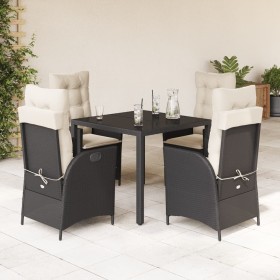 Set de muebles jardín 5 pzas con cojines ratán sintético negro de , Conjuntos de jardín - Ref: Foro24-3213059, Precio: 559,99...