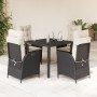 5-piece garden furniture set with black synthetic rattan cushions by , Garden sets - Ref: Foro24-3213059, Price: 559,25 €, Di...