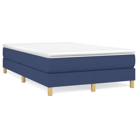 Box spring bed with blue fabric mattress 120x190 cm by , Beds and slatted bases - Ref: Foro24-3269670, Price: 332,80 €, Disco...