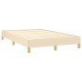 Boxspringbett mit Matratze und LED-Lichtern, cremefarbenes Gewebe, 120x190 cm. von , Betten und Lattenroste - Ref: Foro24-327...