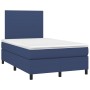 Box spring bed with blue fabric mattress 120x190 cm by , Beds and slatted bases - Ref: Foro24-3269873, Price: 408,63 €, Disco...