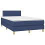 Boxspringbett mit Matratze und LED-Lichtern, blauer Stoff, 120x190 cm. von , Betten und Lattenroste - Ref: Foro24-3270087, Pr...