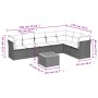 Set aus 8-teiligen Gartensofas und Kissen Kunstrattan schwarz von , Gartensets - Ref: Foro24-3256007, Preis: 481,12 €, Rabatt: %