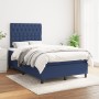 Box spring bed with blue fabric mattress 120x190 cm by , Beds and slatted bases - Ref: Foro24-3269908, Price: 426,91 €, Disco...