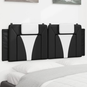 140 cm black synthetic leather upholstered bed headboard white 140 cm by , Headboards and footboards - Ref: Foro24-374795, Pr...