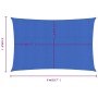 Rectangular blue HDPE sail shade 160 g/m² 3x6 m by , Umbrellas - Ref: Foro24-311515, Price: 41,42 €, Discount: %