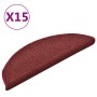 Stair tread carpets 15 units red 56x17x3 cm by vidaXL, Stair mats - Ref: Foro24-322372, Price: 52,99 €, Discount: %