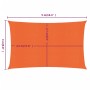 Toldo de vela rectangular HDPE naranja 160 g/m² 3x5 m de , Sombrillas - Ref: Foro24-311679, Precio: 35,63 €, Descuento: %