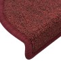 Stair tread carpets 15 units red 56x17x3 cm by vidaXL, Stair mats - Ref: Foro24-322372, Price: 52,99 €, Discount: %