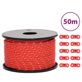 Wind rope with reflective strips and tensioners 50 m 5 mm by , Tent Accessories - Ref: Foro24-4008129, Price: 15,81 €, Discou...