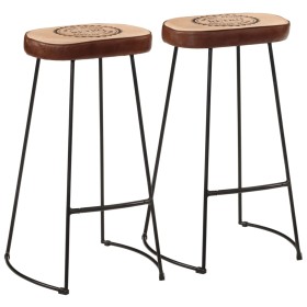 Bar stools 2 units dark brown 44x37.5x78 cm by , Kitchen stools - Ref: Foro24-358923, Price: 112,36 €, Discount: %