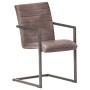 Cantilever dining chairs 2 units brown genuine leather by vidaXL, dining chairs - Ref: Foro24-321841, Price: 270,79 €, Discou...