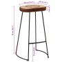 Bar stools 2 units dark brown 44x37.5x78 cm by , Kitchen stools - Ref: Foro24-358923, Price: 112,99 €, Discount: %