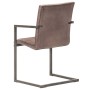 Cantilever dining chairs 2 units brown genuine leather by vidaXL, dining chairs - Ref: Foro24-321841, Price: 270,79 €, Discou...