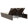 Double sun lounger with brown synthetic rattan cushions by , Loungers - Ref: Foro24-368180, Price: 295,00 €, Discount: %