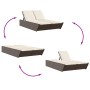 Double sun lounger with brown synthetic rattan cushions by , Loungers - Ref: Foro24-368180, Price: 295,00 €, Discount: %