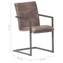 Cantilever dining chairs 2 units brown genuine leather by vidaXL, dining chairs - Ref: Foro24-321841, Price: 270,79 €, Discou...