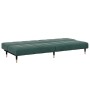 Sofá cama de 2 plazas con taburete terciopelo verde oscuro de , Sofás - Ref: Foro24-3258147, Precio: 315,13 €, Descuento: %