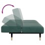 Sofá cama de 2 plazas con taburete terciopelo verde oscuro de , Sofás - Ref: Foro24-3258147, Precio: 315,13 €, Descuento: %