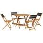 5-piece garden dining set made of solid black polypropylene wood. by , Garden sets - Ref: Foro24-3281769, Price: 264,41 €, Di...